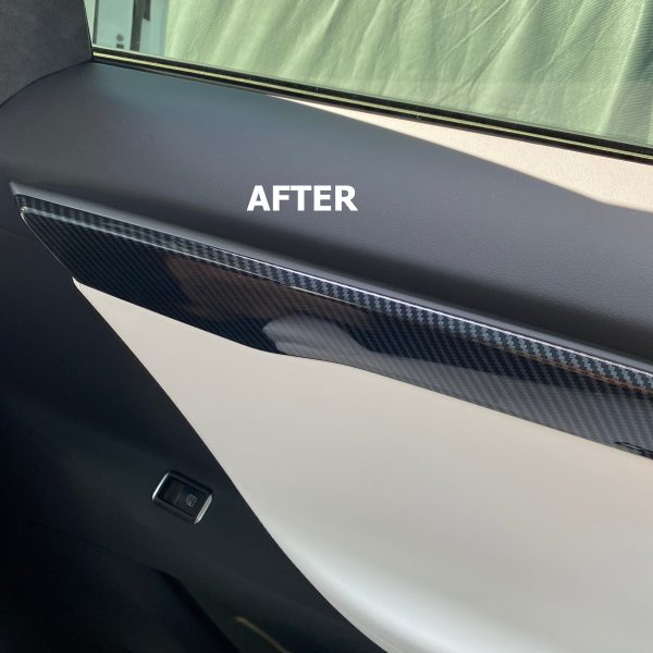 Model X Interior Door Handle Conversion Kit - Hydro Carbon Fiber Coated Online - Image 3