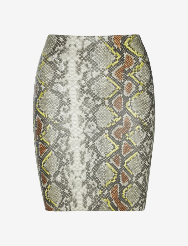 Faux Leather Animal Mini Skirt Online Sale