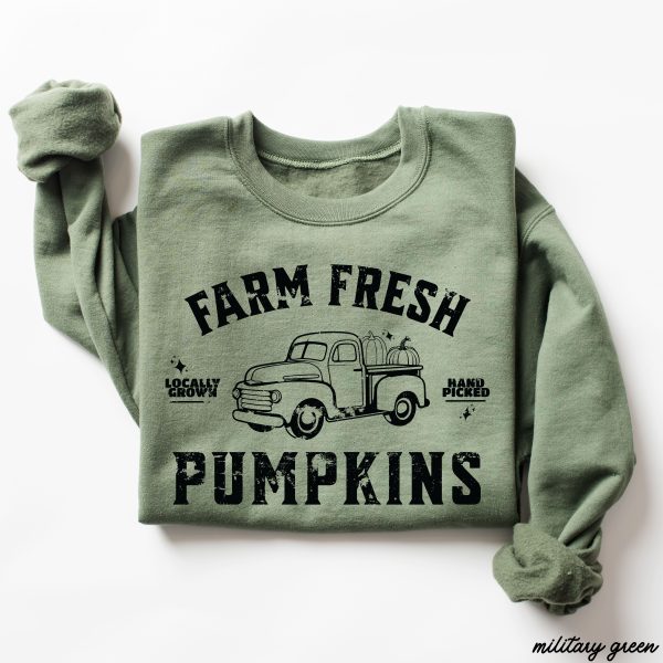 Pre-Order: Farm Fresh Pumpkins Sweatshirt *5 Colors (S-3X) Sale