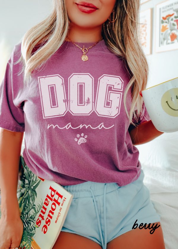 *Dog Mama Block Style Tee *6 Colors (S-4X) on Sale