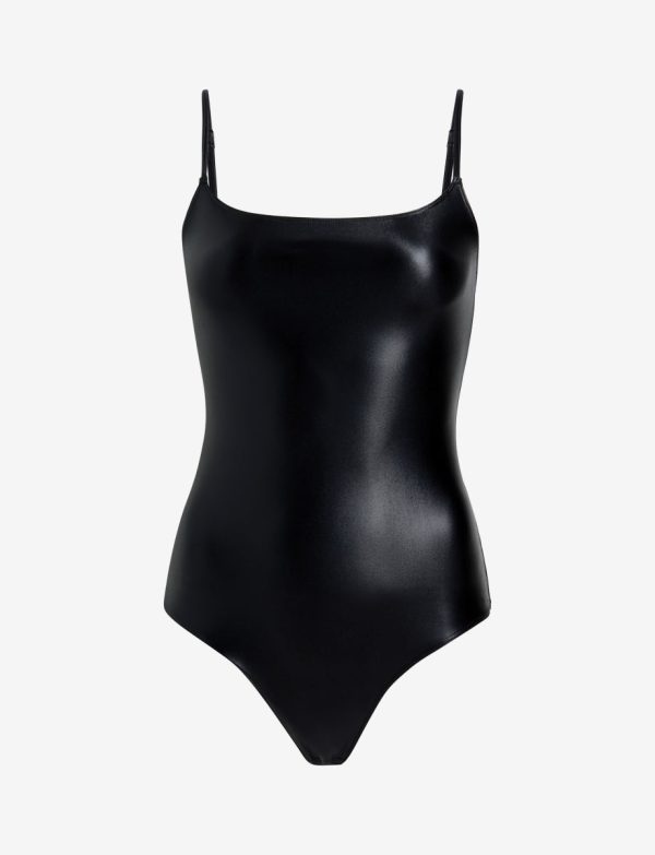 Matte Metallic Cami Bodysuit For Cheap