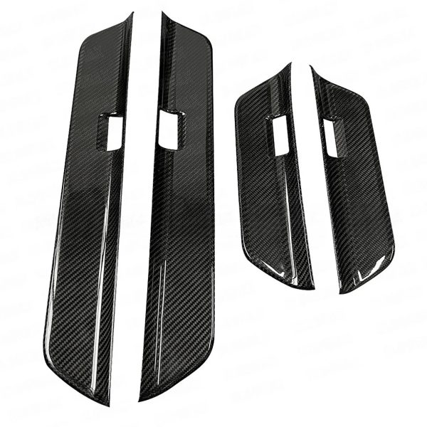 2024+ | Model 3 Highland Refreshed Door Sill Overlays (4 Pieces) - Real Dry Molded Carbon Fiber Hot on Sale - Image 3