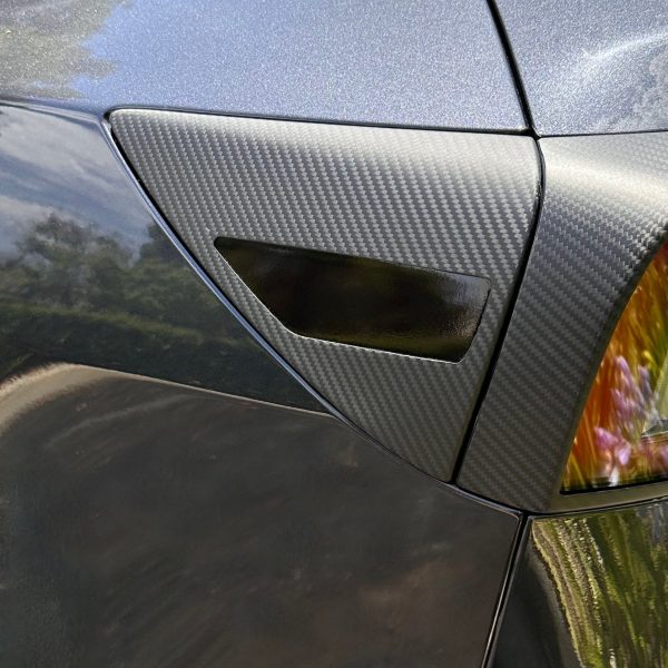 2024+ | Model 3 Highland Refreshed Charging Port Overlay (1 Pair) - Real Molded Carbon Fiber For Cheap - Image 3