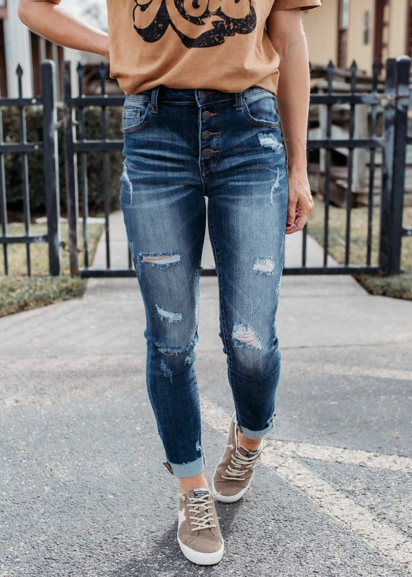 Risen Jessa Mid Rise Jeans (1-15 & 1x-3x) on Sale