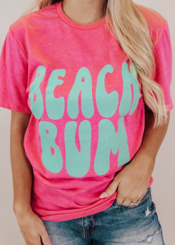 Beach Bum Tee *Pink (S-3X) Hot on Sale - Image 2
