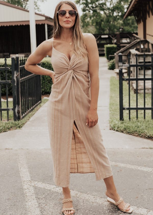 MEDIUM: Stripe Twist Front Dress (READ SIZING) For Cheap - Image 2