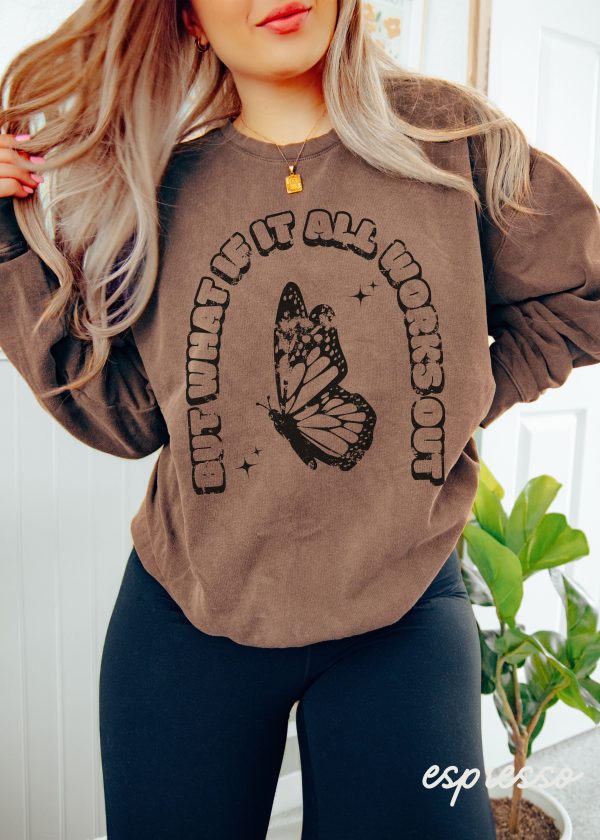 +What If It All Works Out Sweatshirt *8 Colors Comfort Colors (S-3X) For Sale - Image 3