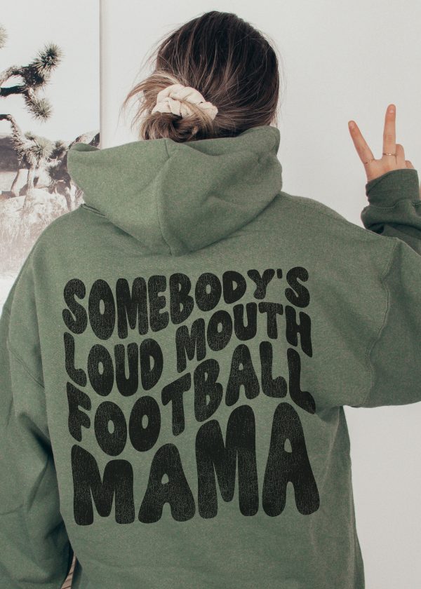 *Loud Mouth FOOTBALL Mama Hoodie *5 Colors (S-5X) Online Hot Sale - Image 3