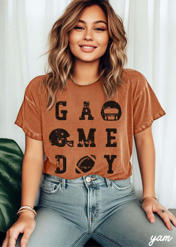 Pre-Order: Game Day Letters Tee *13 Colors (S-3X) For Cheap - Image 3