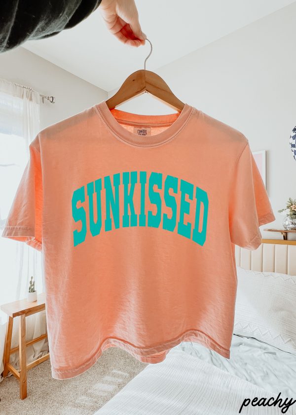 PRE-ORDER: Sunkissed CROP Tee *3 Colors (S-2X) on Sale - Image 3
