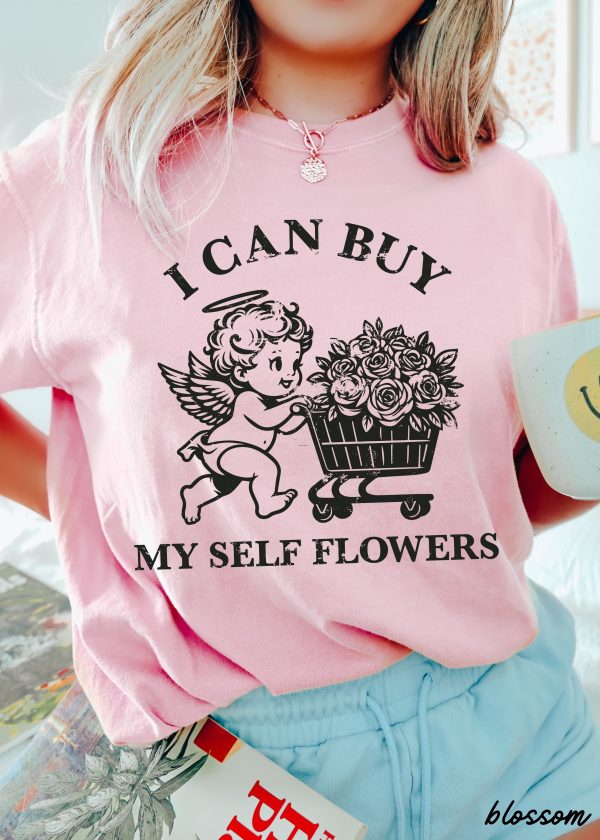 Buy Myself Flowers Tee *5 Colors (S-3X) Cheap - Image 4