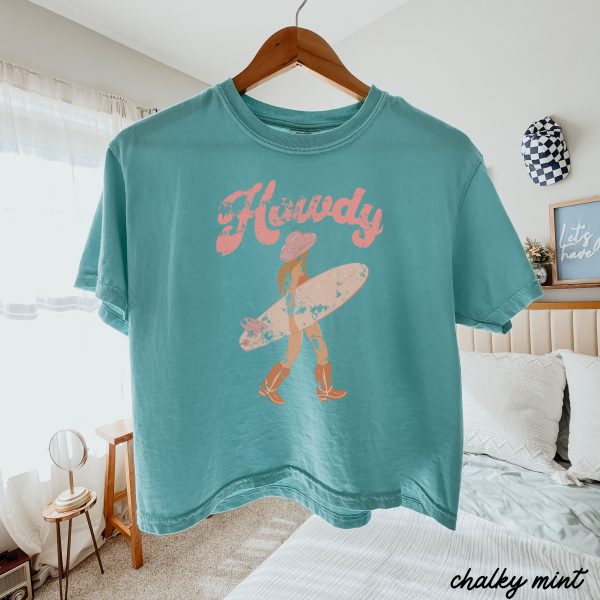 *Howdy Surfer CROP Tee *6 Colors (S-2X) Discount - Image 3