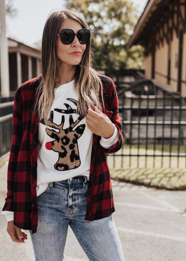 2X: Stacy Flannel *RED BLACK Checkered on Sale - Image 5