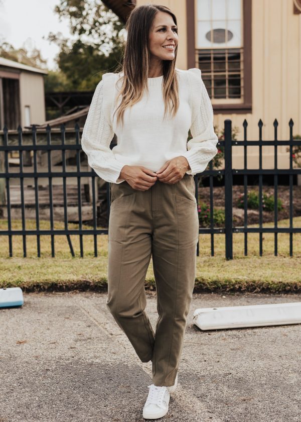 SMALL: Marsha Pants *OLIVE For Cheap - Image 2