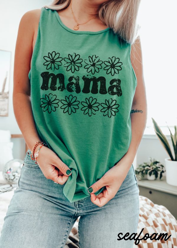 PRE-ORDER: Mama Daisy Floral Tank *7 Colors (S-3X) Supply - Image 3