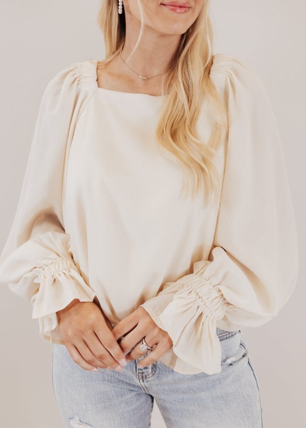 Mary Long Sleeve Blouse *CREAM on Sale - Image 3