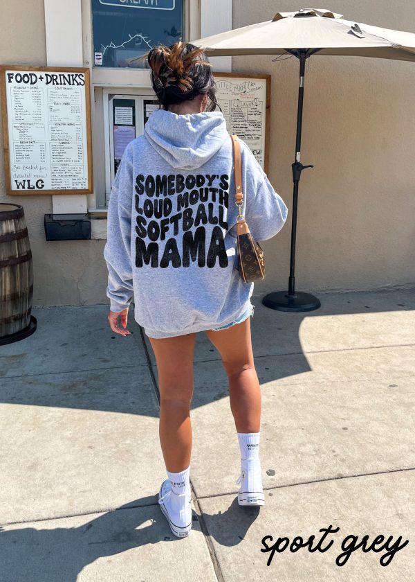 *Loud Mouth SOFTBALL Mama Hoodie *9 Colors (S-5X) Supply - Image 4
