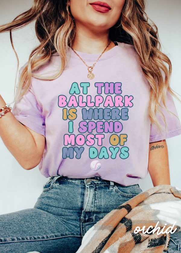 *At the Ballpark Tee *11 Colors (S-4X) For Sale - Image 4