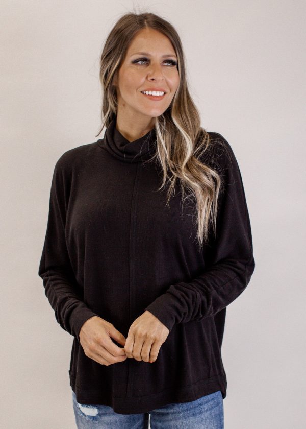 Sallie Dolman Cowl Neck Top *BLACK Online Sale