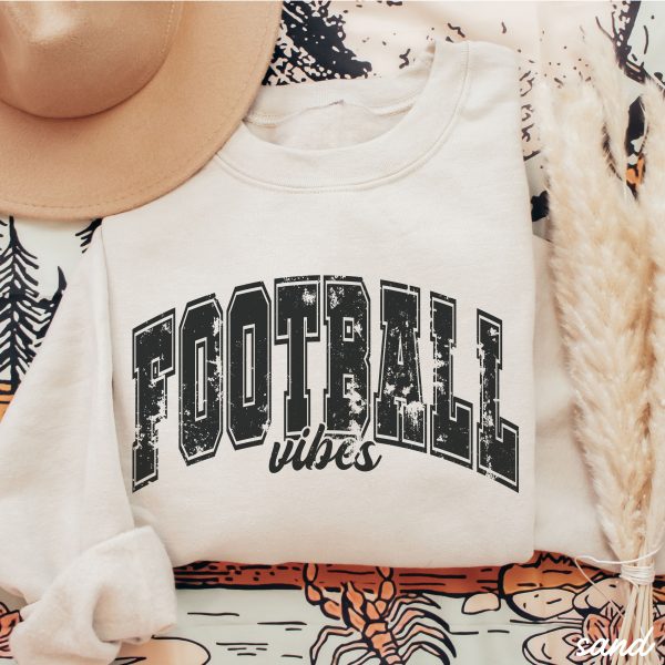 PRE-ORDER: Football Vibes Sweatshirt *7 Colors (S-3X) Cheap - Image 2