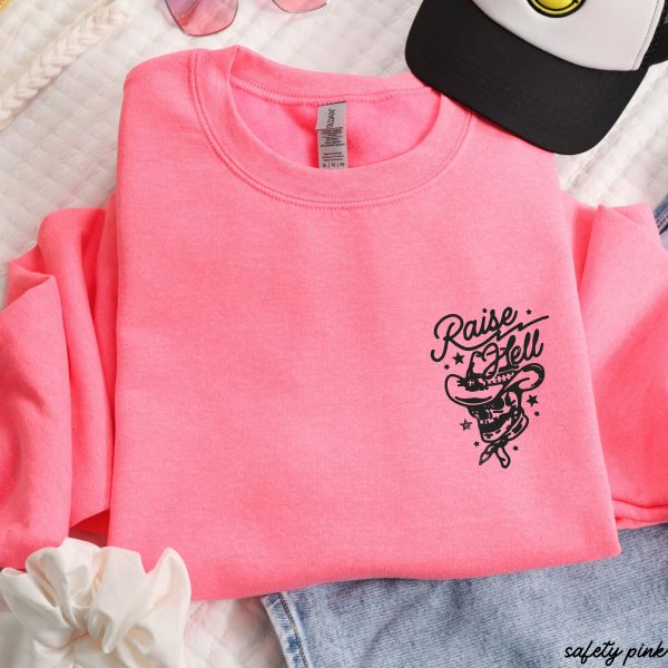 PRE-ORDER: Raise Hell Skull Sweatshirt *6 Colors (S-3X) Discount - Image 4