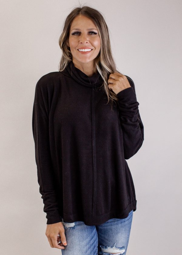 Sallie Dolman Cowl Neck Top *BLACK Online Sale - Image 5