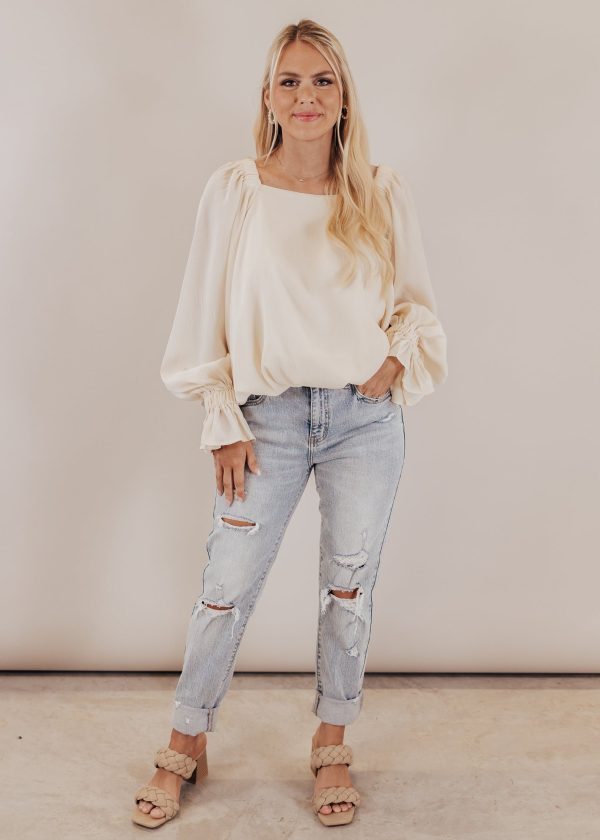 Mary Long Sleeve Blouse *CREAM on Sale - Image 2