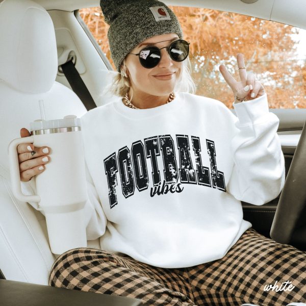 PRE-ORDER: Football Vibes Sweatshirt *7 Colors (S-3X) Cheap - Image 5