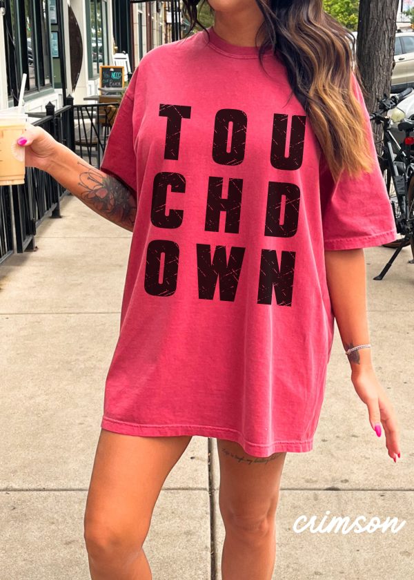 *Youth TOUCHDOWN Football Tee *7 Colors (XS-XL) Cheap - Image 3