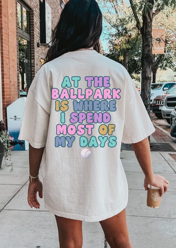 *At the Ballpark Back Print Tee *9 Colors (S-4X) Hot on Sale