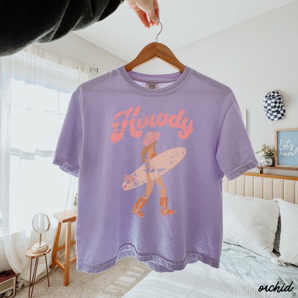 *Howdy Surfer CROP Tee *6 Colors (S-2X) Discount - Image 4