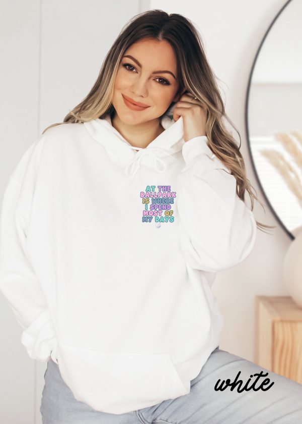 *At the Ballpark Back Print Hoodie *6 Colors (S-5X) on Sale - Image 4