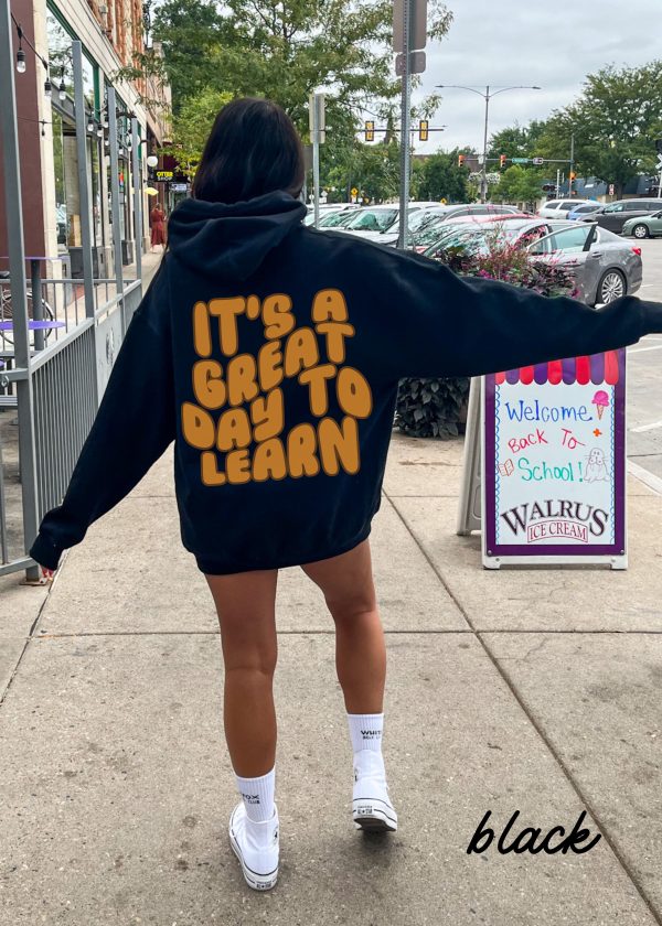 *Personalized Good Day to Learn Hoodie *5 Colors (S-5X) Online now - Image 4