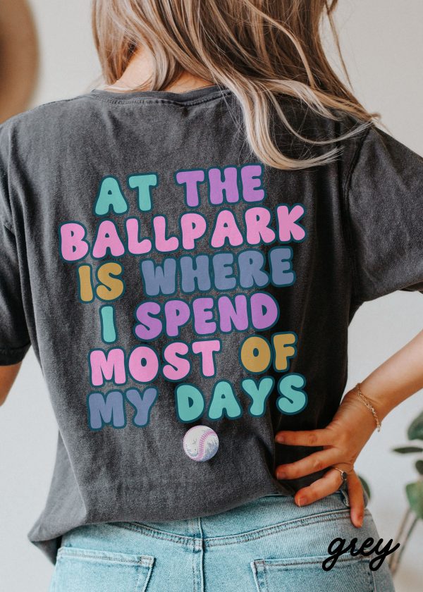 *At the Ballpark Back Print Tee *9 Colors (S-4X) Hot on Sale - Image 2