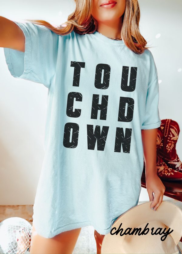 *Youth TOUCHDOWN Football Tee *7 Colors (XS-XL) Cheap - Image 5