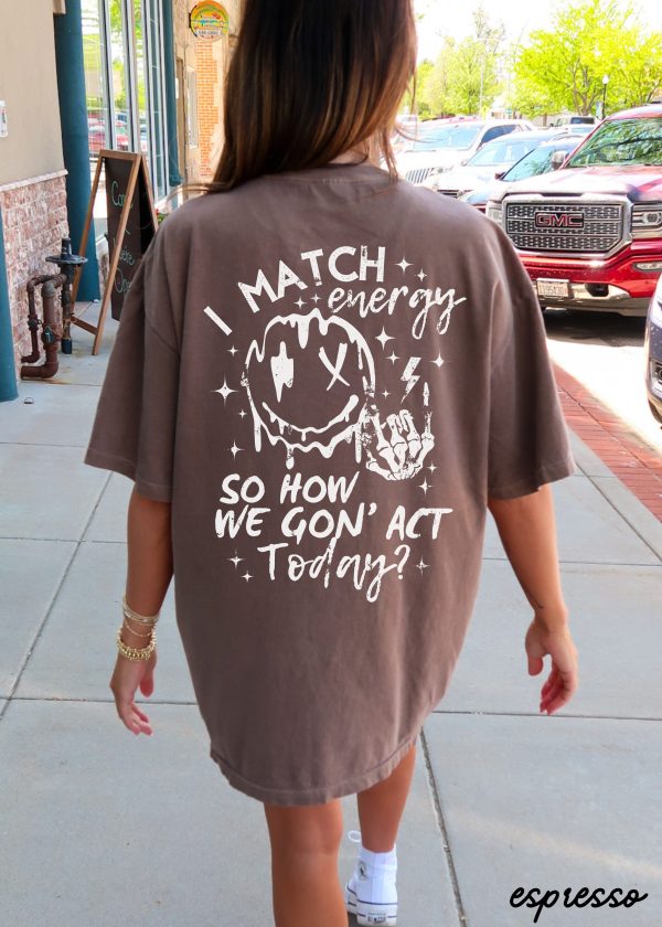 * BACK PRINT I Match Energy Tee *11 Colors (S-3X) Fashion - Image 2