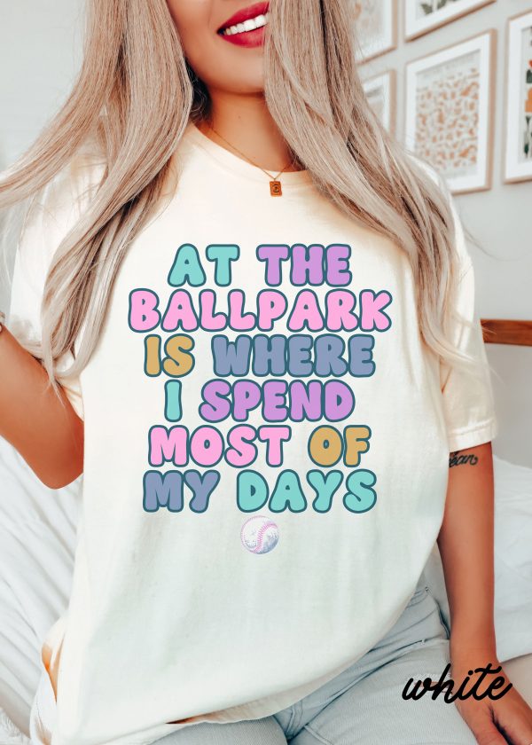 *At the Ballpark Tee *11 Colors (S-4X) For Sale - Image 5