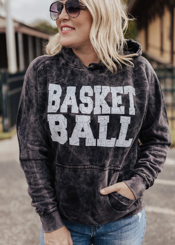 Basketball Vintage Raglan Hoodie *Cloud Black (S-3X) Online Sale - Image 3