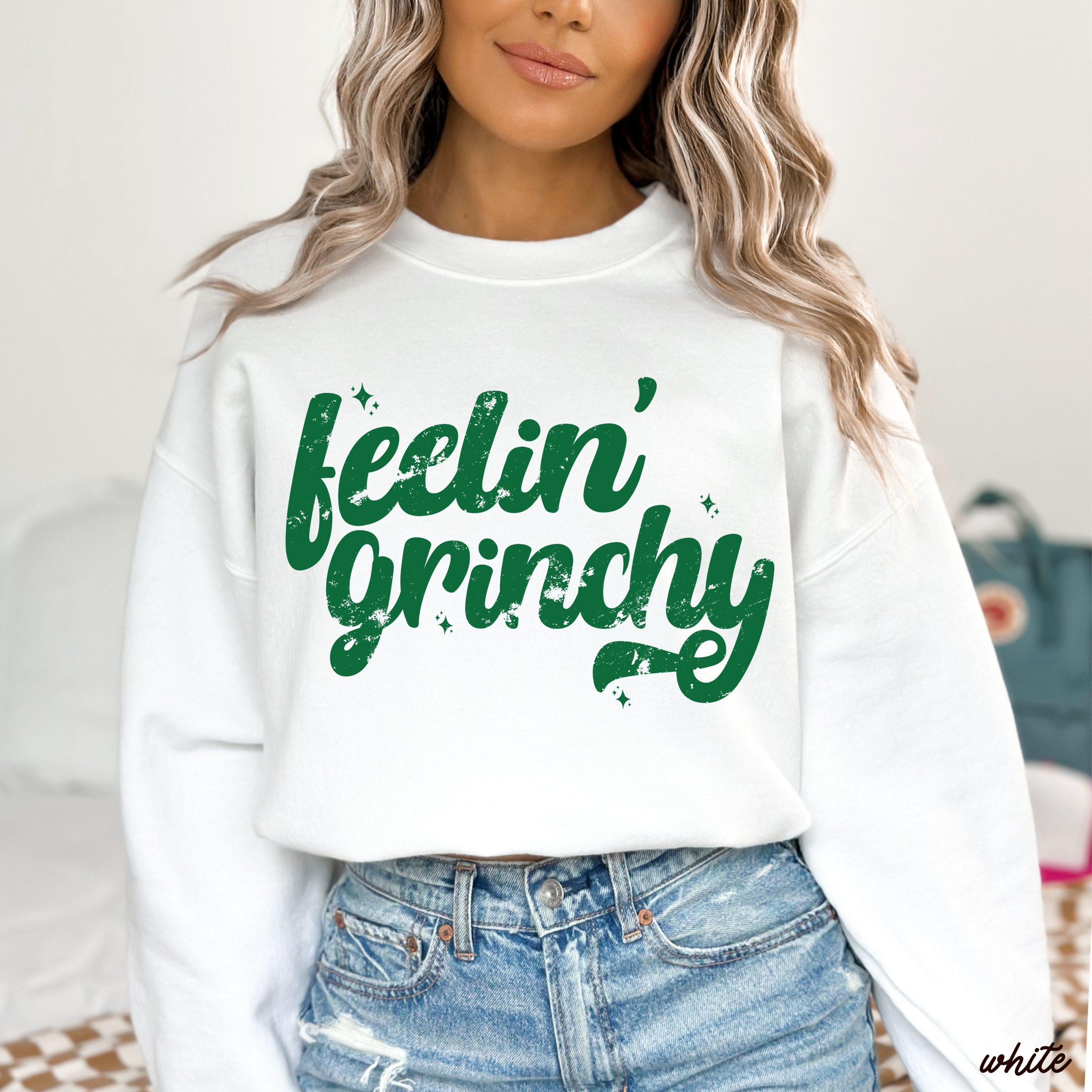 Pre-Order: Feelin  Grinchy Sweatshirt *6 Colors (S-3X) Sale