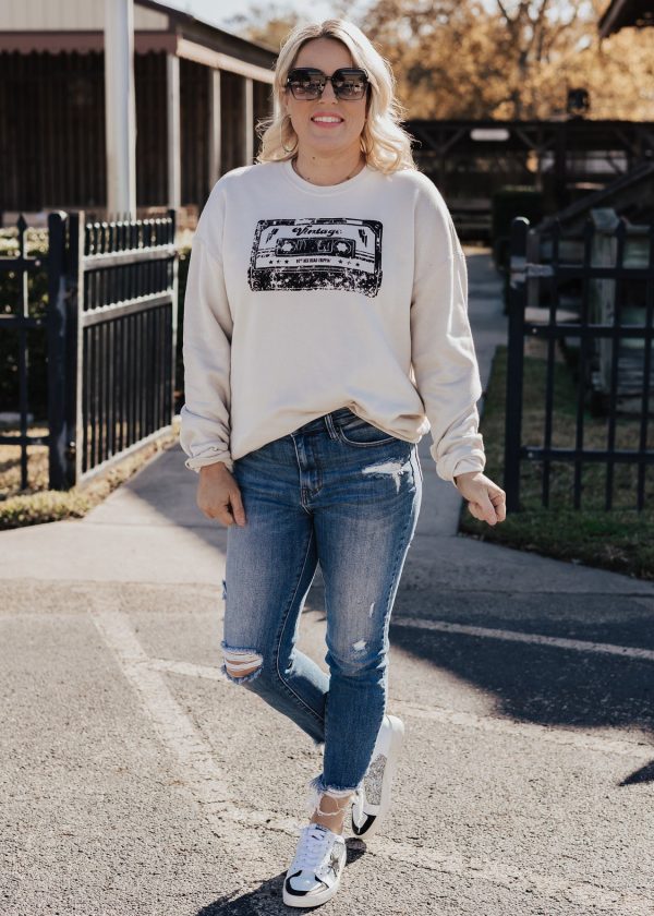 Vintage Cassette Sweatshirt *Dust (S-2X) Supply - Image 4