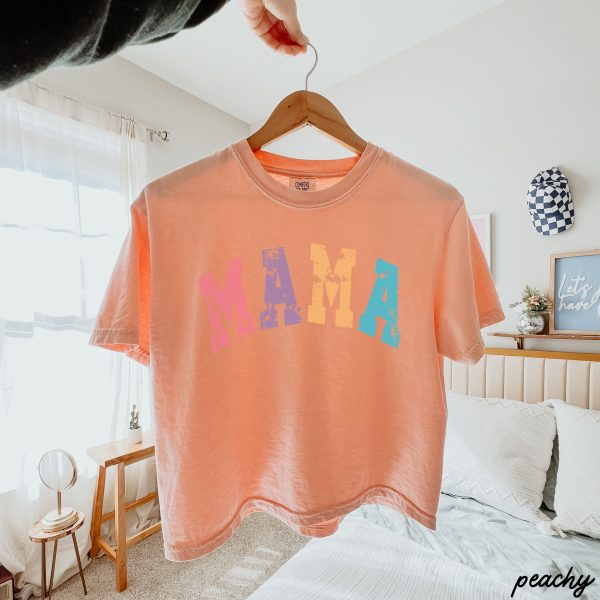 *COLORFUL Mama University CROP Tee *3 Colors (S-2X) Discount - Image 3