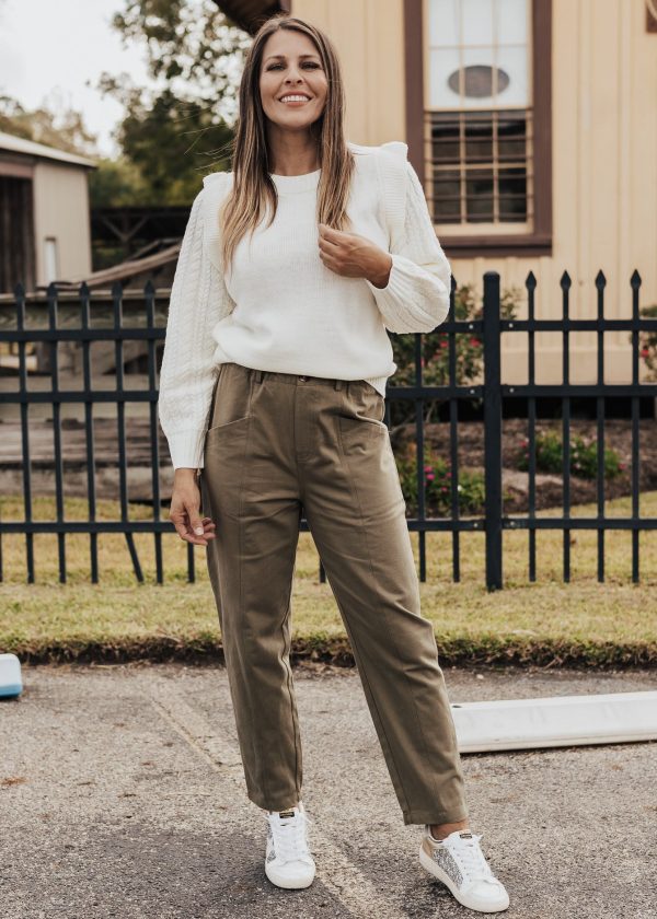 SMALL: Marsha Pants *OLIVE For Cheap - Image 4