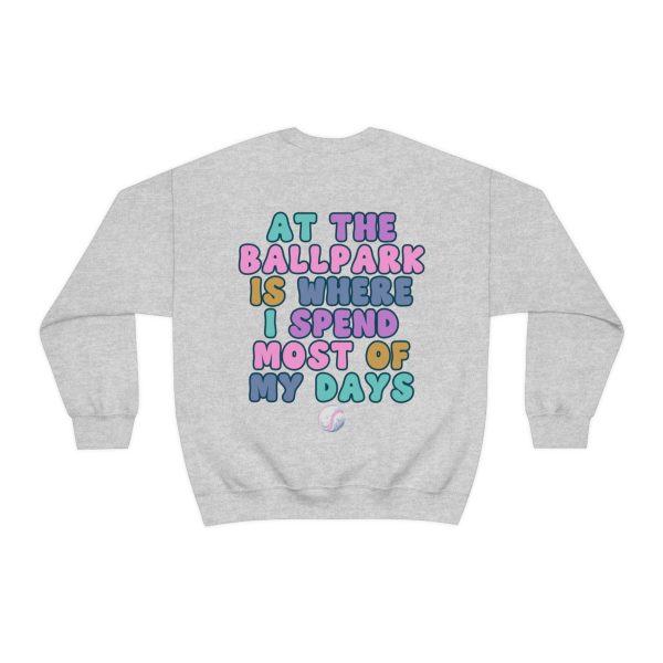 *At the Ballpark Sweatshirt Back Print *5 Colors (S-5X) Sale