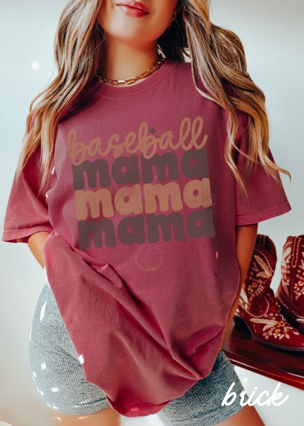 *Baseball Mama Two Toned Tee *3 Colors (S-4X) Fashion - Image 3