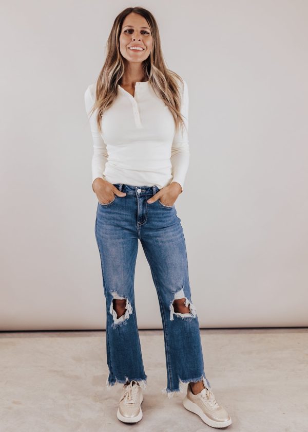 Ingrid Fitted Button Top *CREAM Online now - Image 2