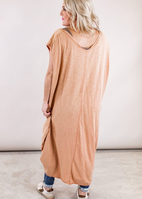 Front Cinched Tunic Dress (CAN FIT XL) *CLAY on Sale - Image 3