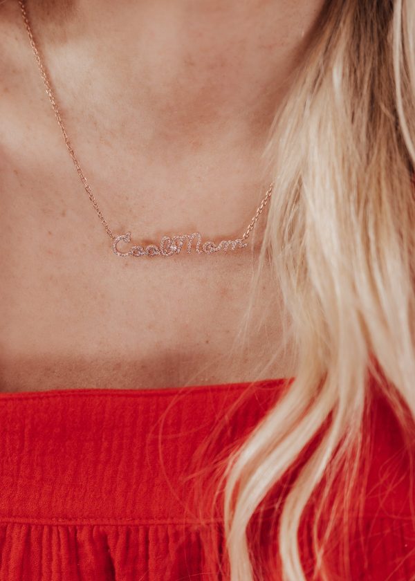 Rose Gold Cool Mom Necklace Online Sale - Image 4