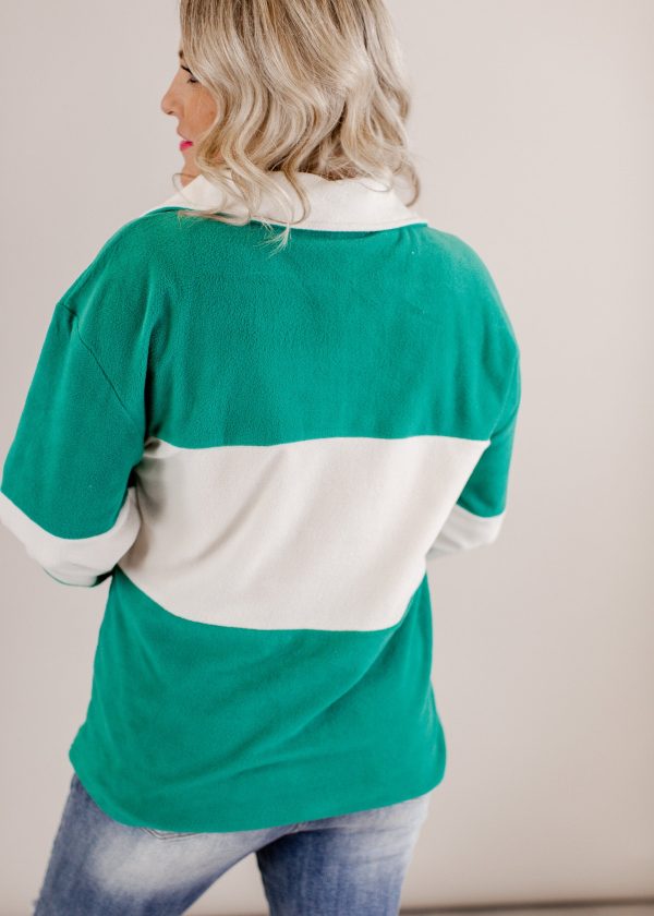 Color Block Fleece Zip Up Top (S-XL) *JADE Online Hot Sale - Image 5
