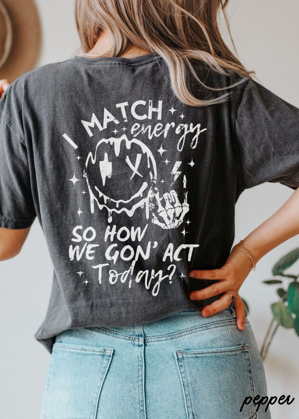 * BACK PRINT I Match Energy Tee *11 Colors (S-3X) Fashion - Image 5