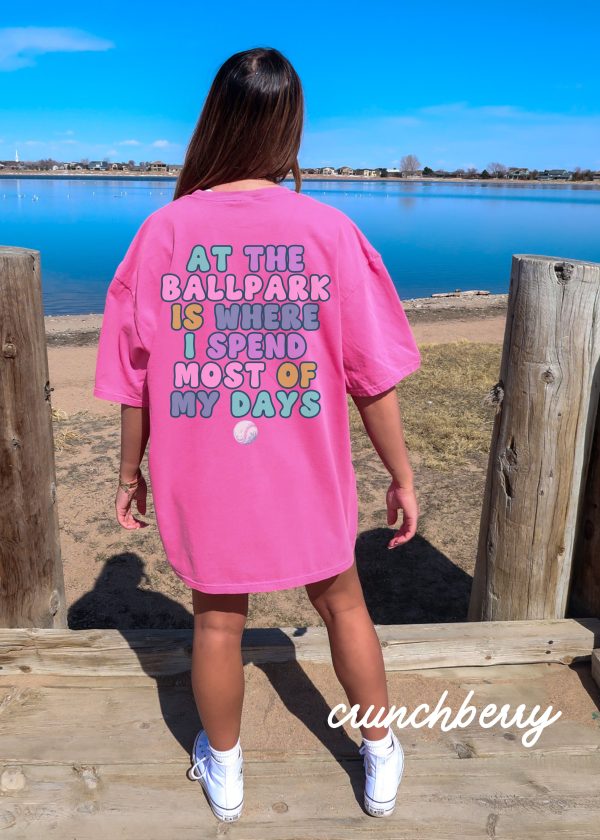*At the Ballpark Back Print Tee *9 Colors (S-4X) Hot on Sale - Image 4